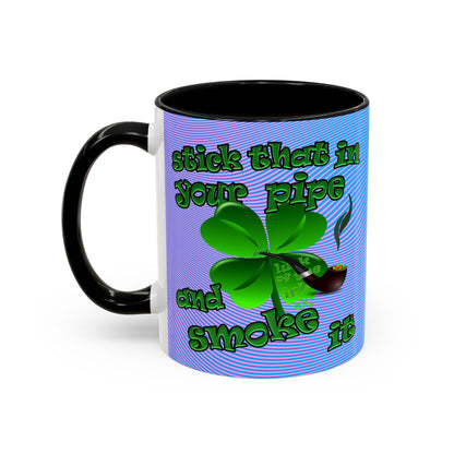 celtics logo - Accent Mug (light blue-purple wave)
