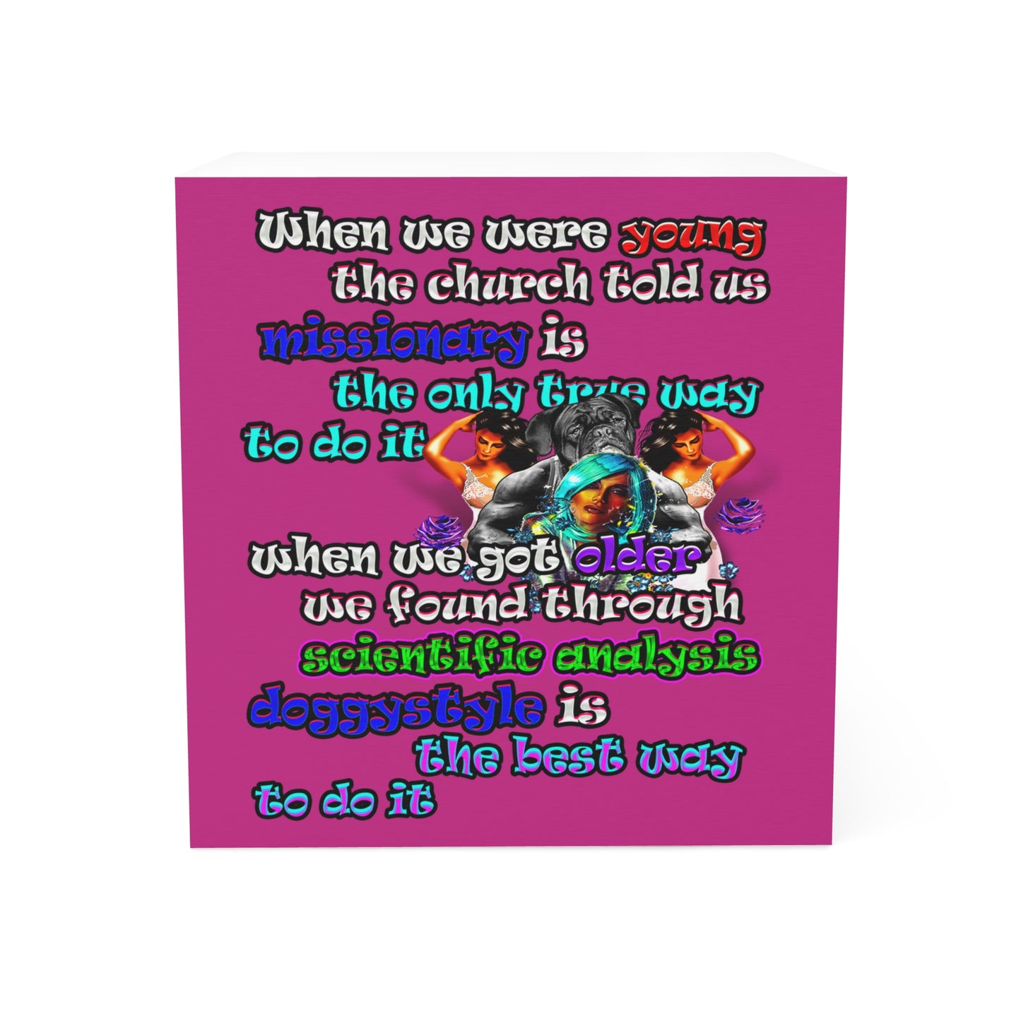doggystyle - note cube (pink)