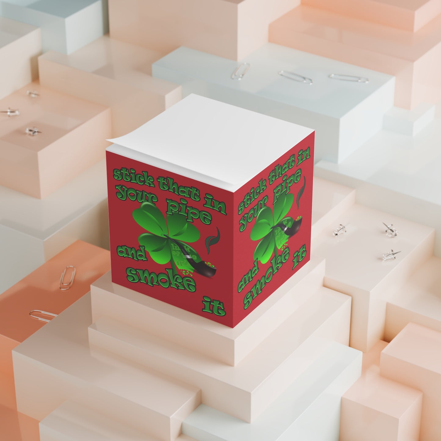 stick that in your pipe and smoke it - note cube (dark red)