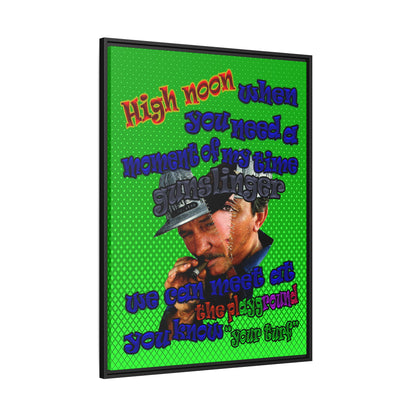 high noon - framed canvas art (logo green)