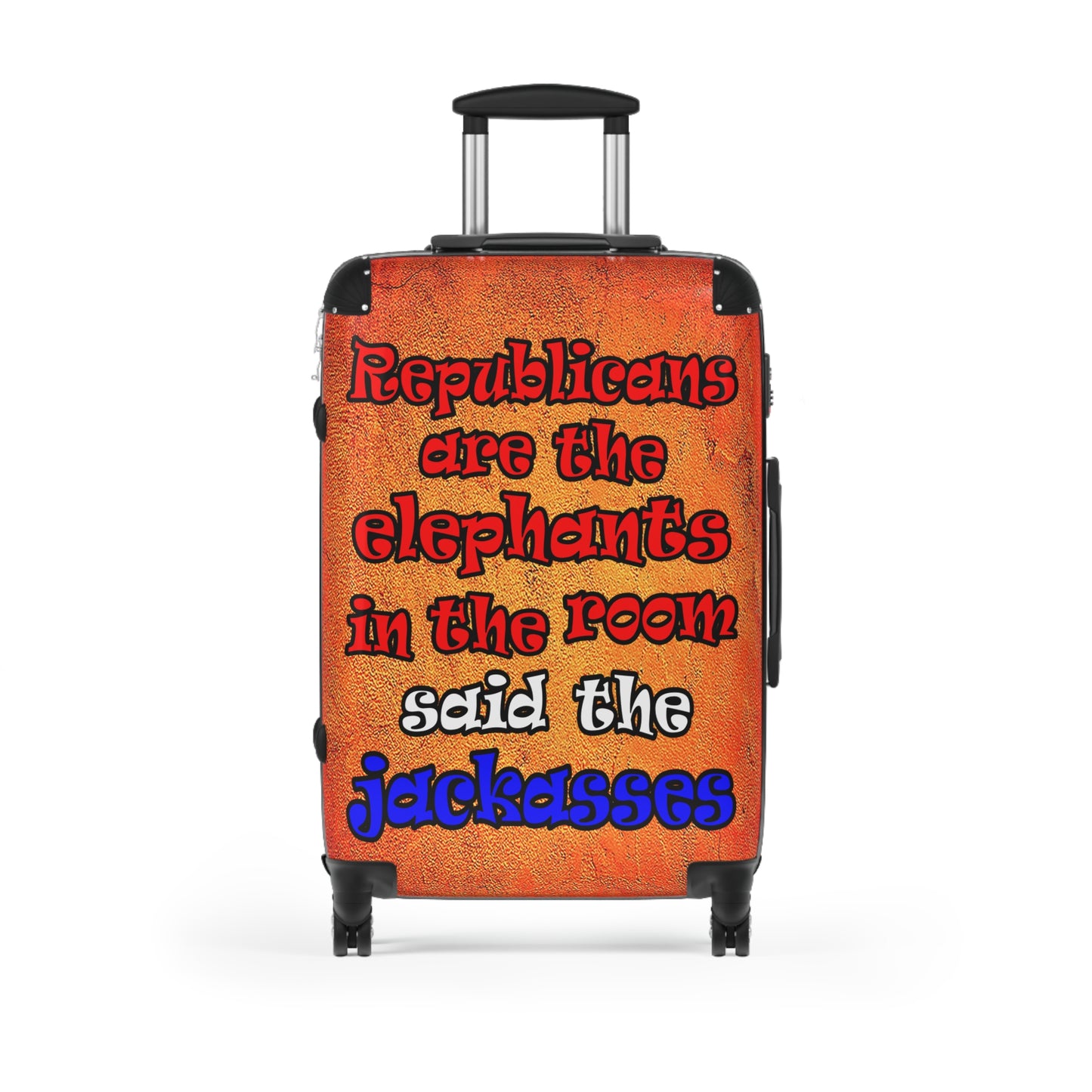 donkeys and elephants - Suitcase (burnt orange)