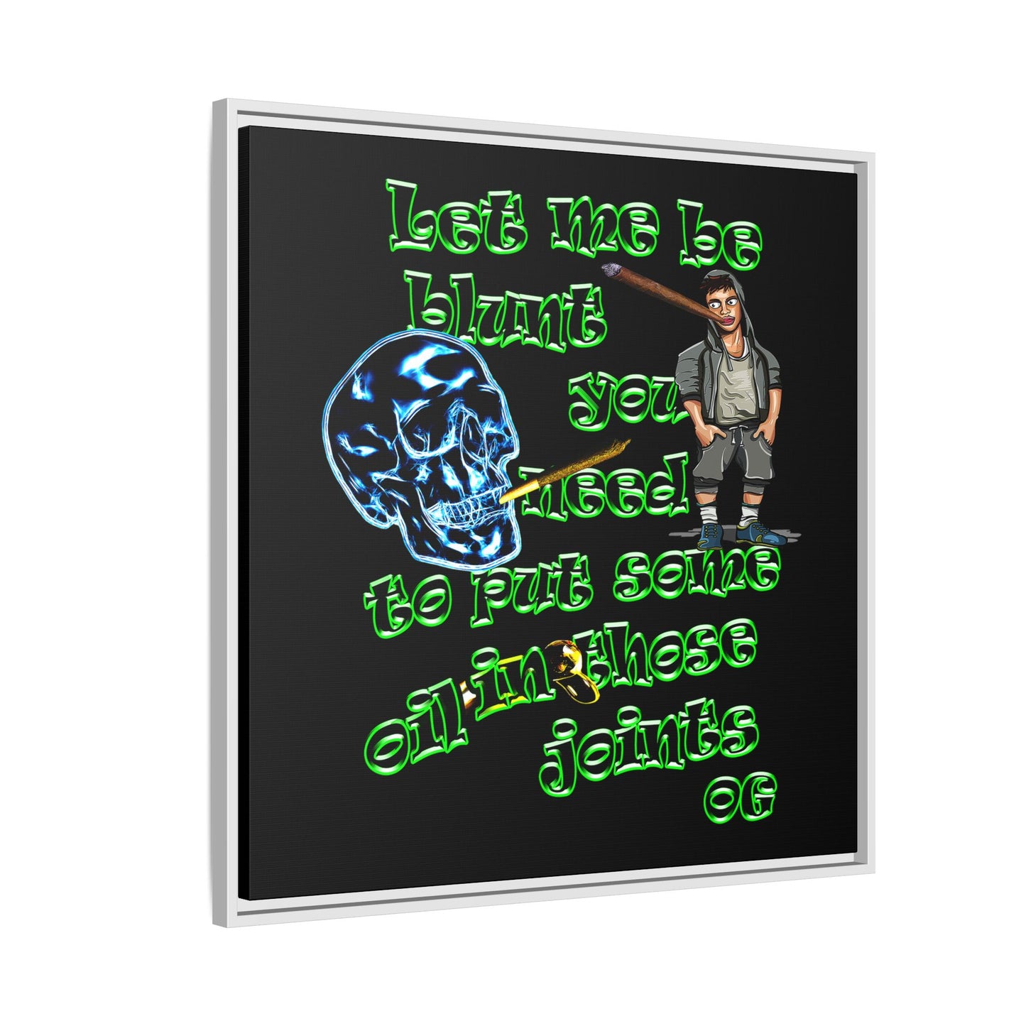 og - framed canvas art (black)