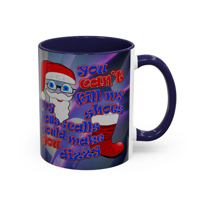 santa's shoes - Accent Mug (grey-pink wave)