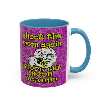 shoot the moon again - Accent Mug (pink swirl)