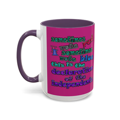 declaration of the independents - Accent Mug (pink)