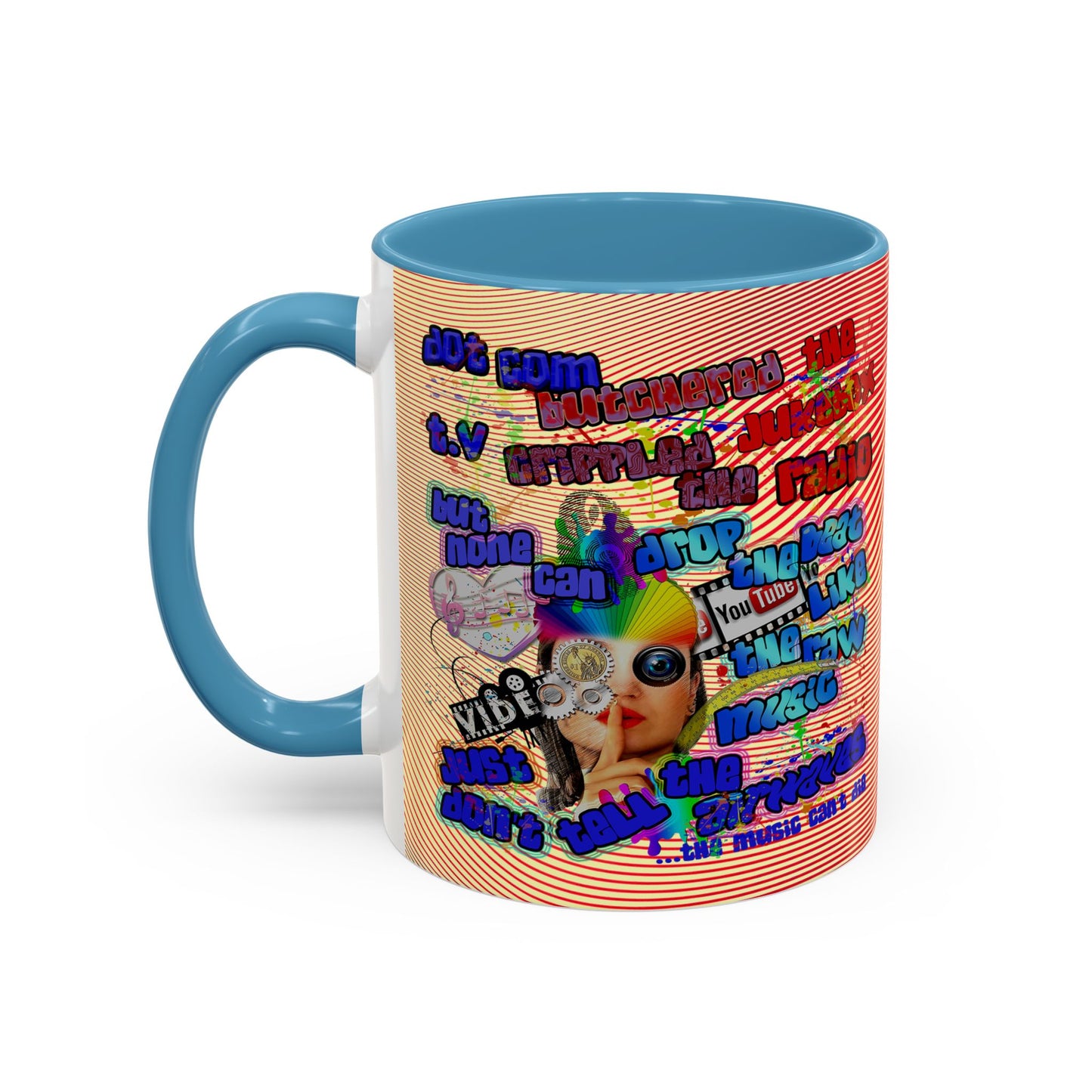 drop the beat - Accent Mug (yellow-orange wave)