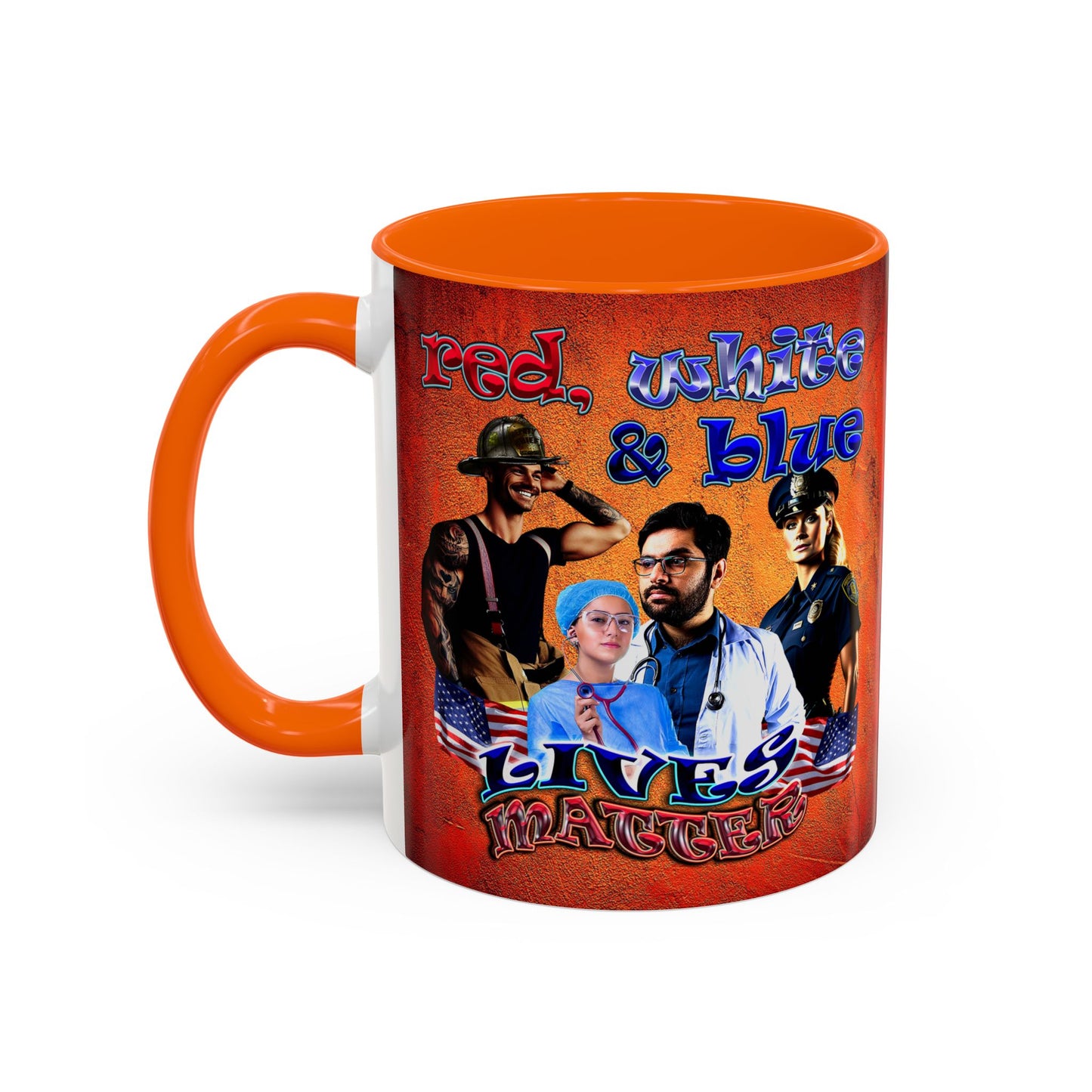 rw&b lives matter - Accent Mug (burnt orange)