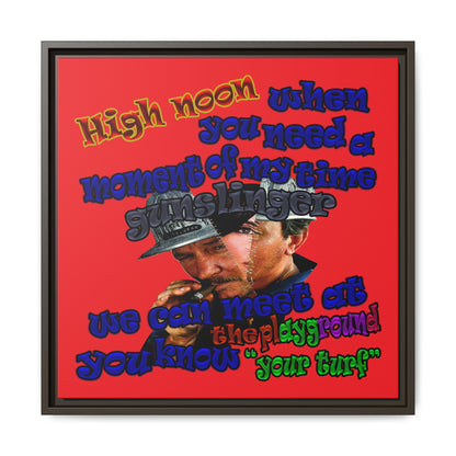 high noon - framed canvas art (red)