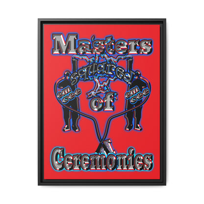 em cee squared - framed canvas art (red)