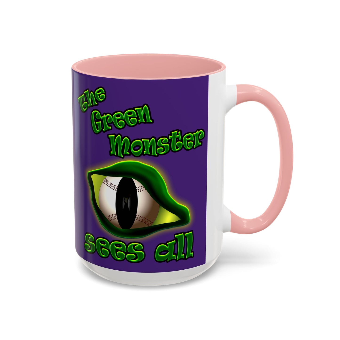 green monster - Accent Mug (purple)