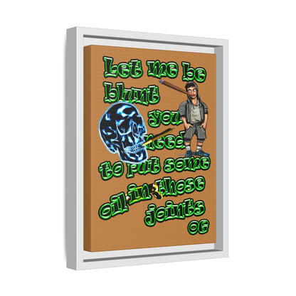 og - framed canvas art (light brown)
