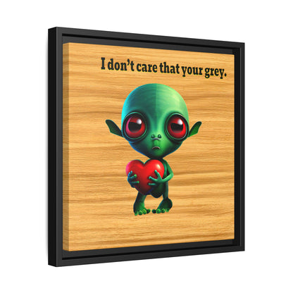 I don't care that your grey - framed canvas art (butterscotch wood finish)
