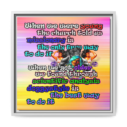 doggystyle - framed canvas art (color blur)