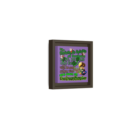 christmas spirits of boston - framed canvas art (light purple)