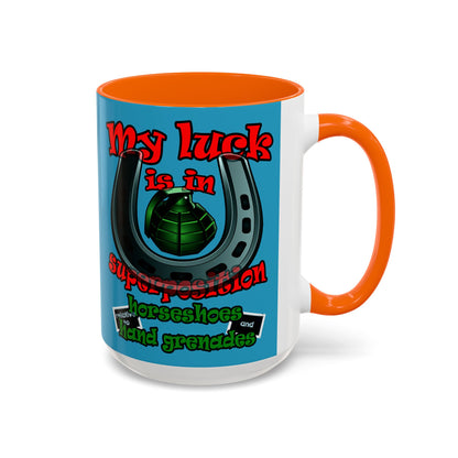 my luck - Accent Mug (turquoise)