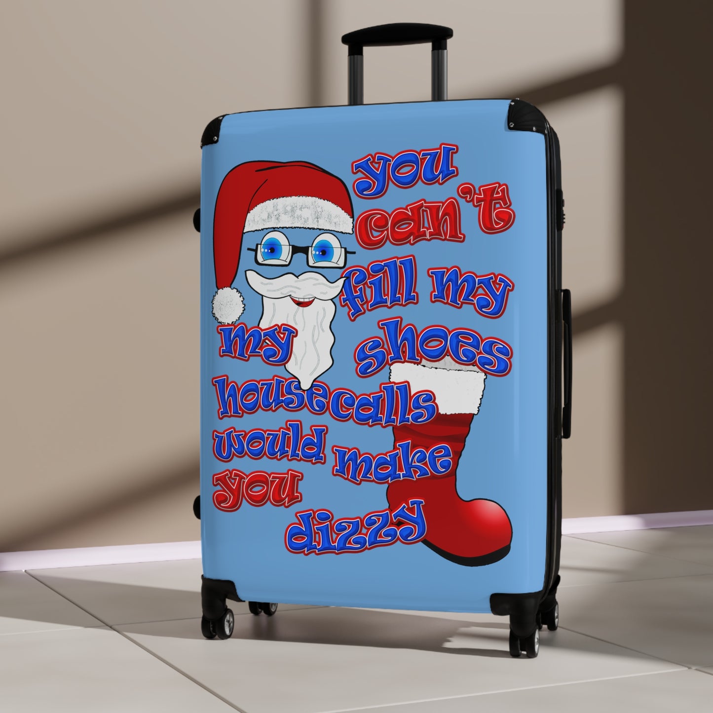 santa's shoes - Suitcase (light blue)