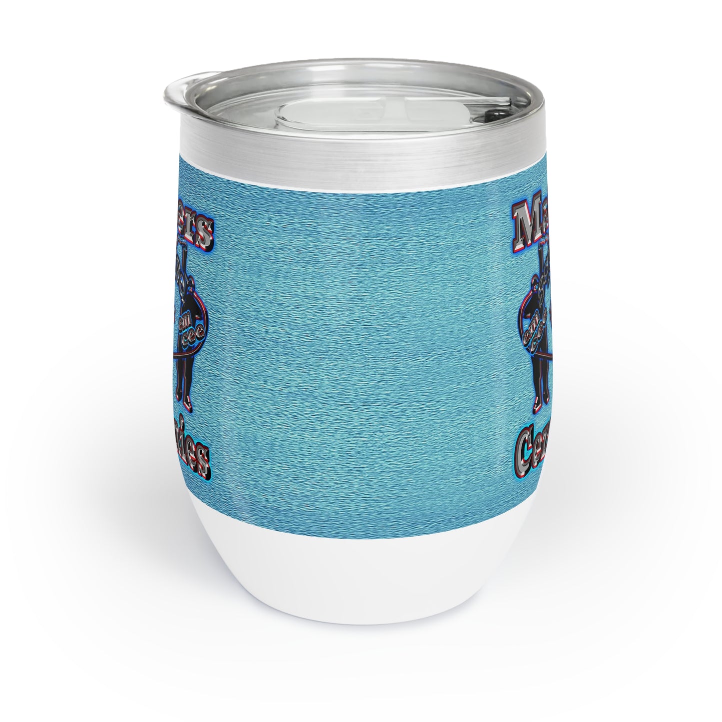 em cee squared - Chill Wine Tumbler (faded dark blue)