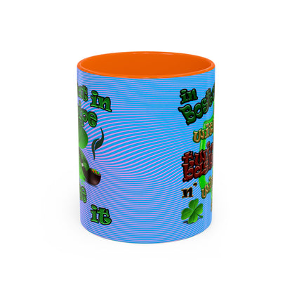 celtics logo - Accent Mug (light blue-purple wave)