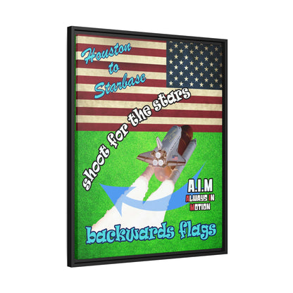 shoot for the stars - framed canvas art (green turf)