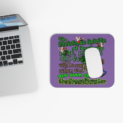 christmas spirits of boston - Mouse Pad (Rectangle) (light purple)