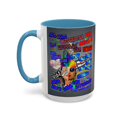 drop the beat - Accent Mug (grey-light grey)