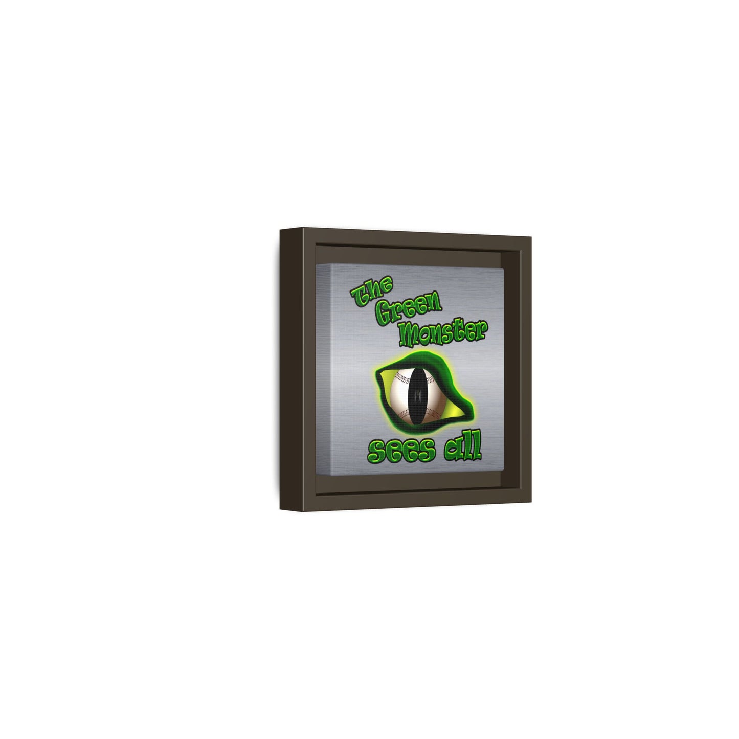 green monster - framed canvas art (brushed nickel)