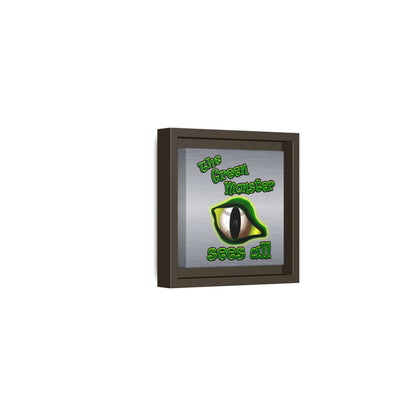 green monster - framed canvas art (brushed nickel)