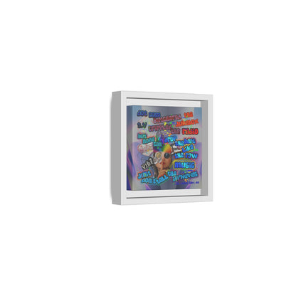 drop the beat - framed canvas art (grey-pink wave)