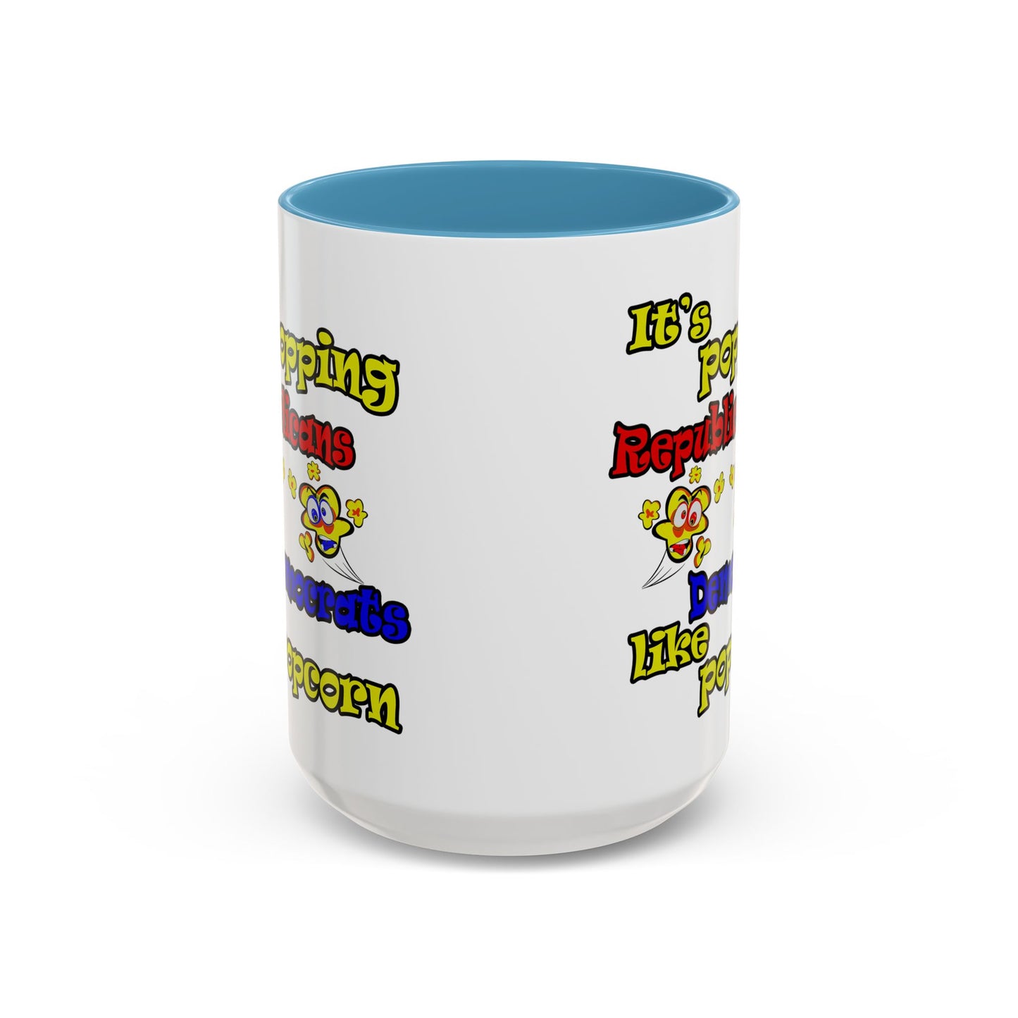popping like popcorn - Accent Mug (white)