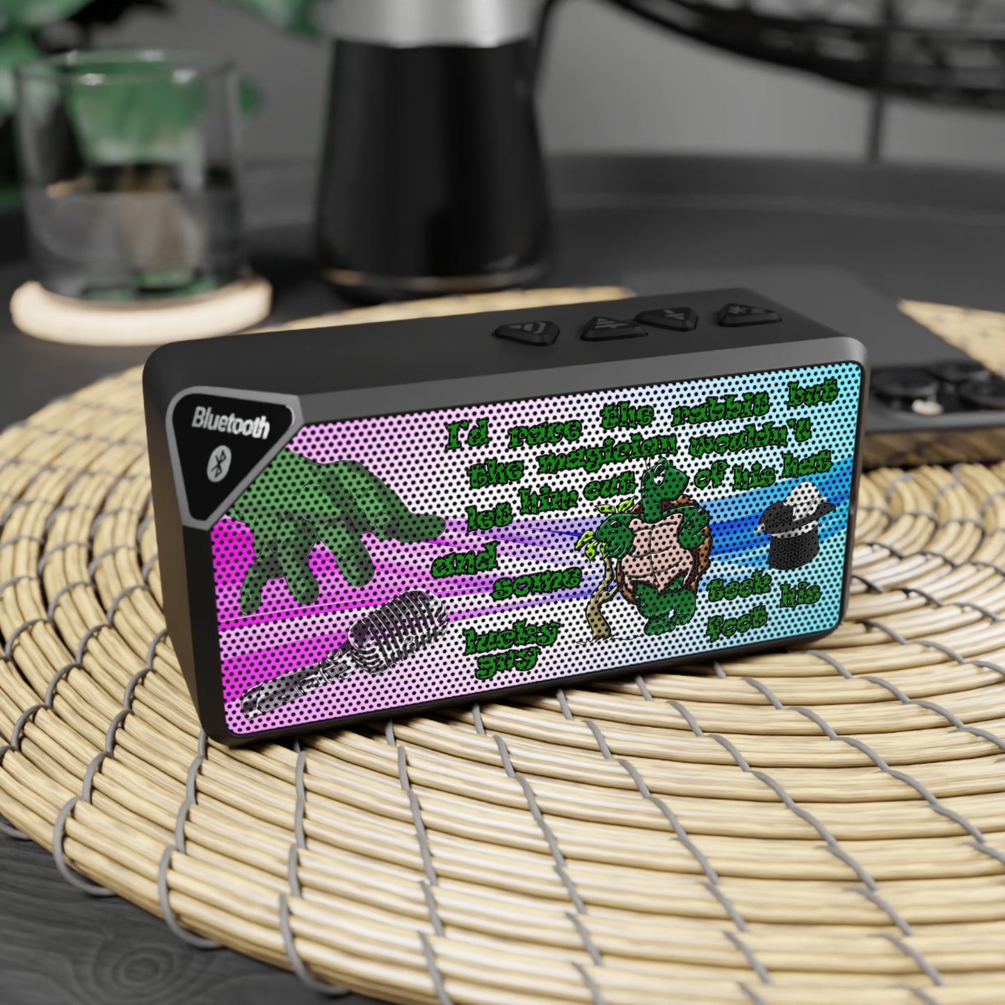 turtle race - Jabba Bluetooth Speaker (light blue-pink wave)