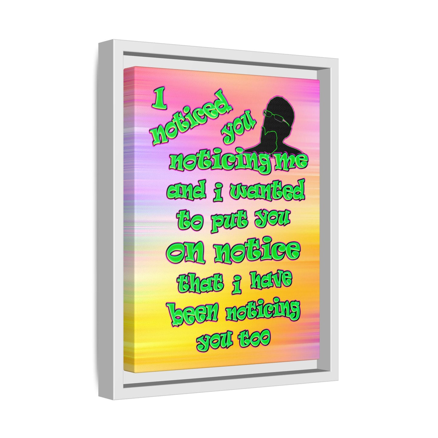 noticed you noticing - framed canvas art (color blur)