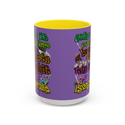 the bum's shit - Accent Mug (light purple)
