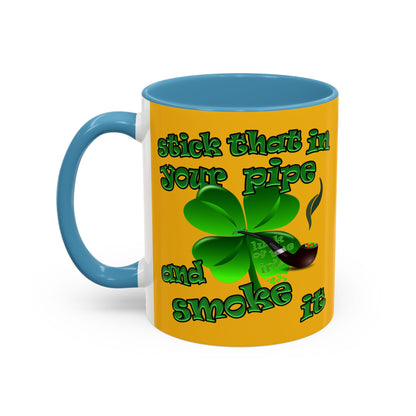 celtics logo - Accent Mug (yellow)