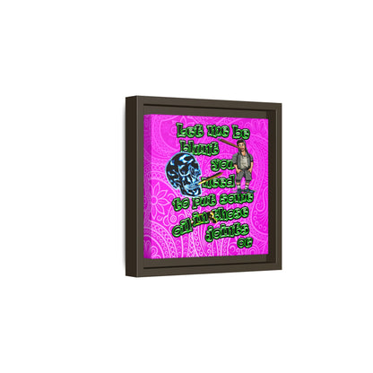 og - framed canvas art (pink swirl)