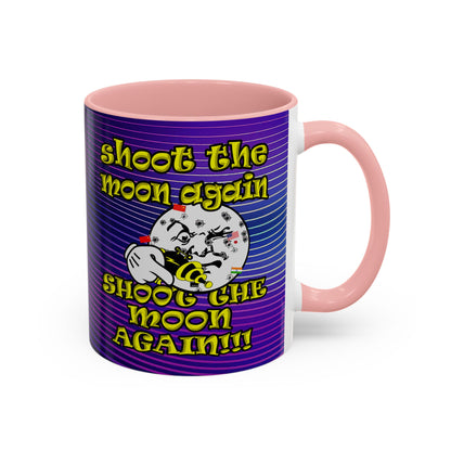 shoot the moon again - Accent Mug (purple wave)