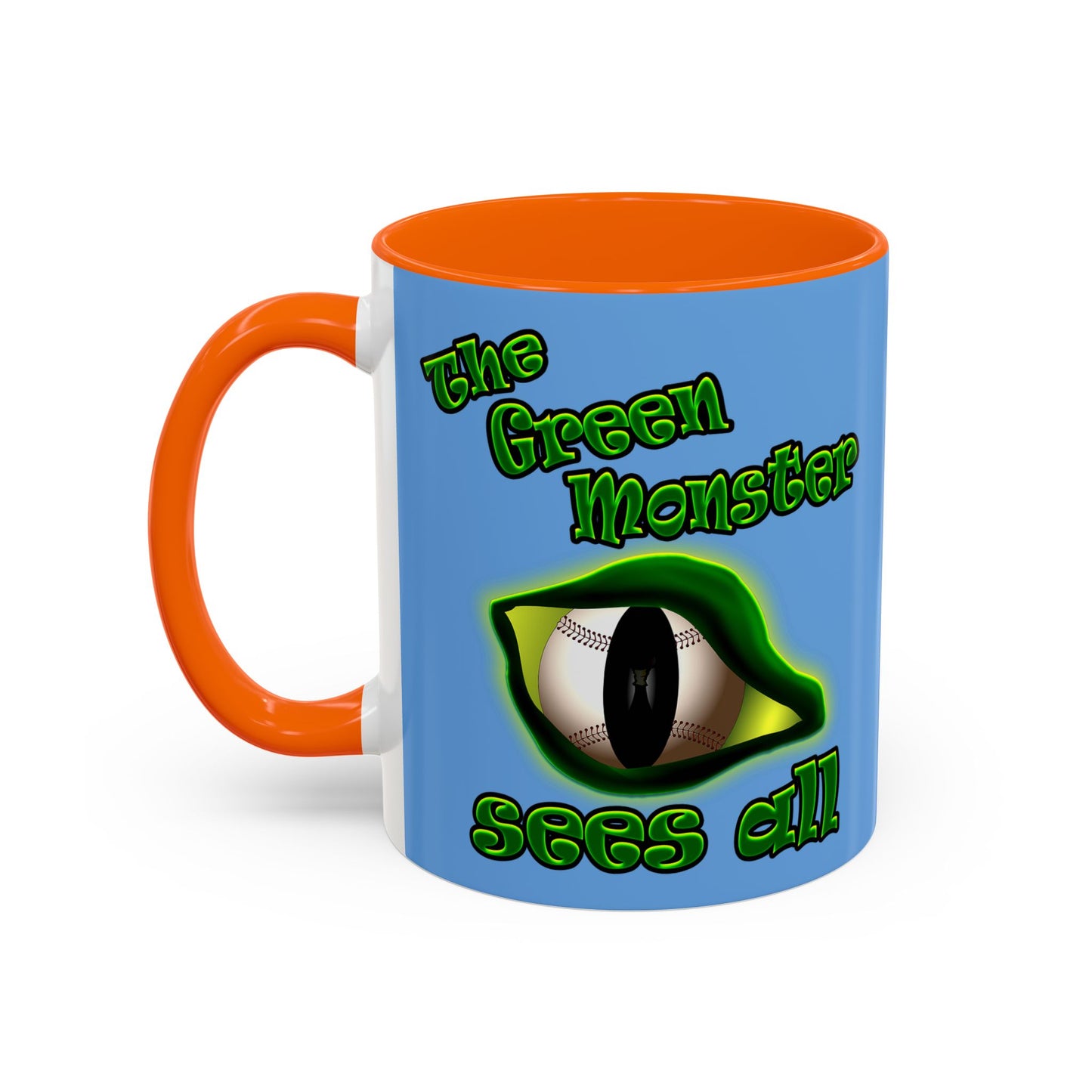 green monster - Accent Mug (light blue)