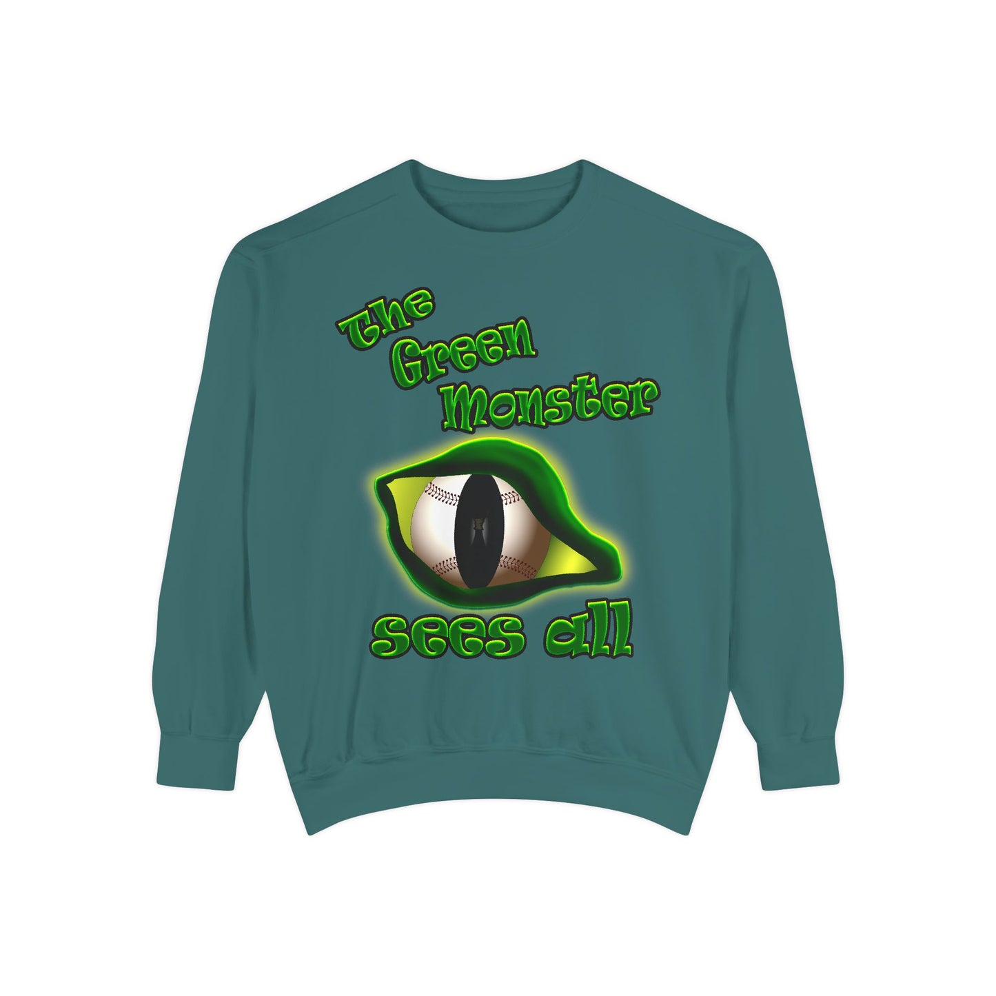 green monster - Unisex Garment-Dyed Sweatshirt