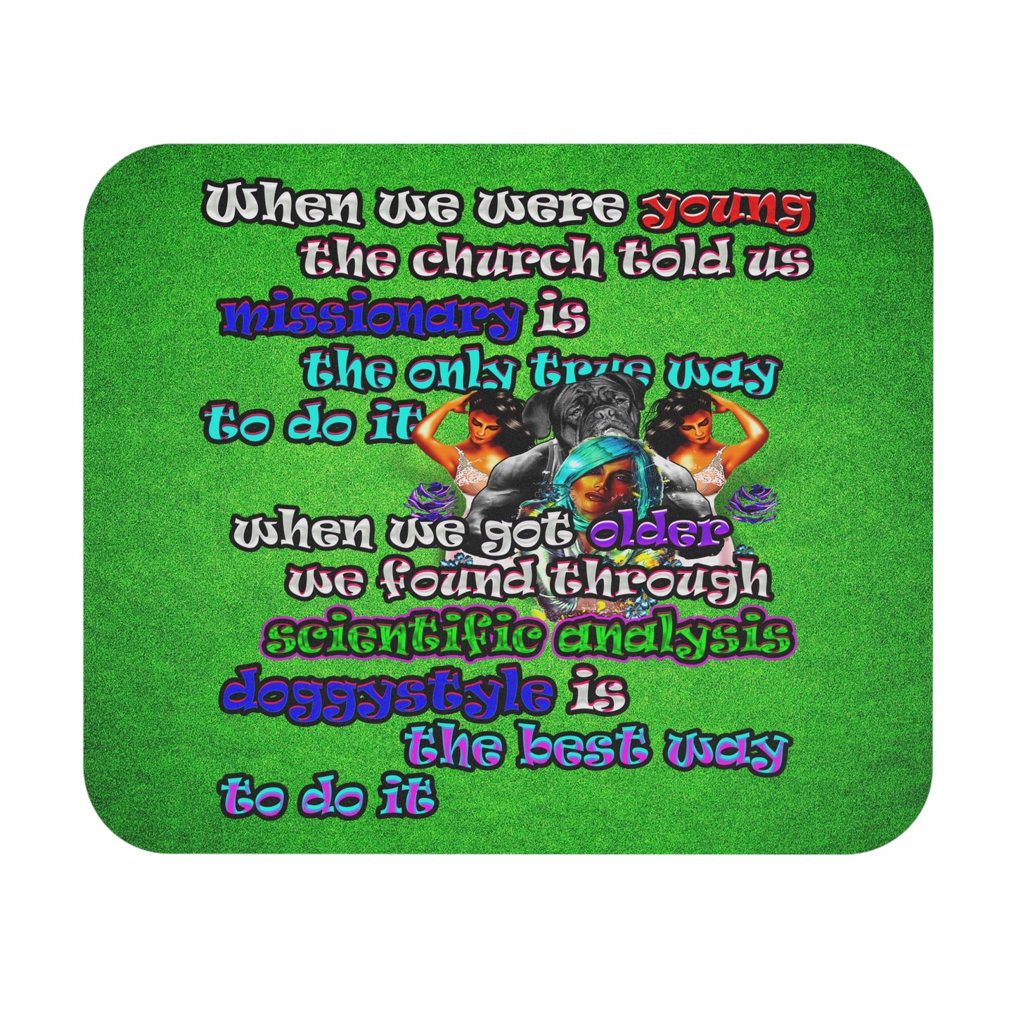 doggystyle - Mouse Pad (Rectangle) (green turf)