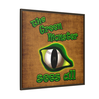 green monster - framed canvas art (brown papyrus)
