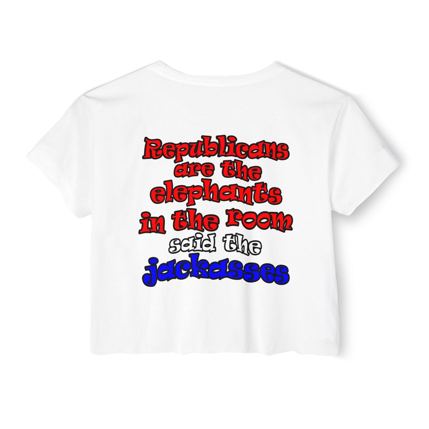 donkeys and elephants - Women's Festival Crop Top