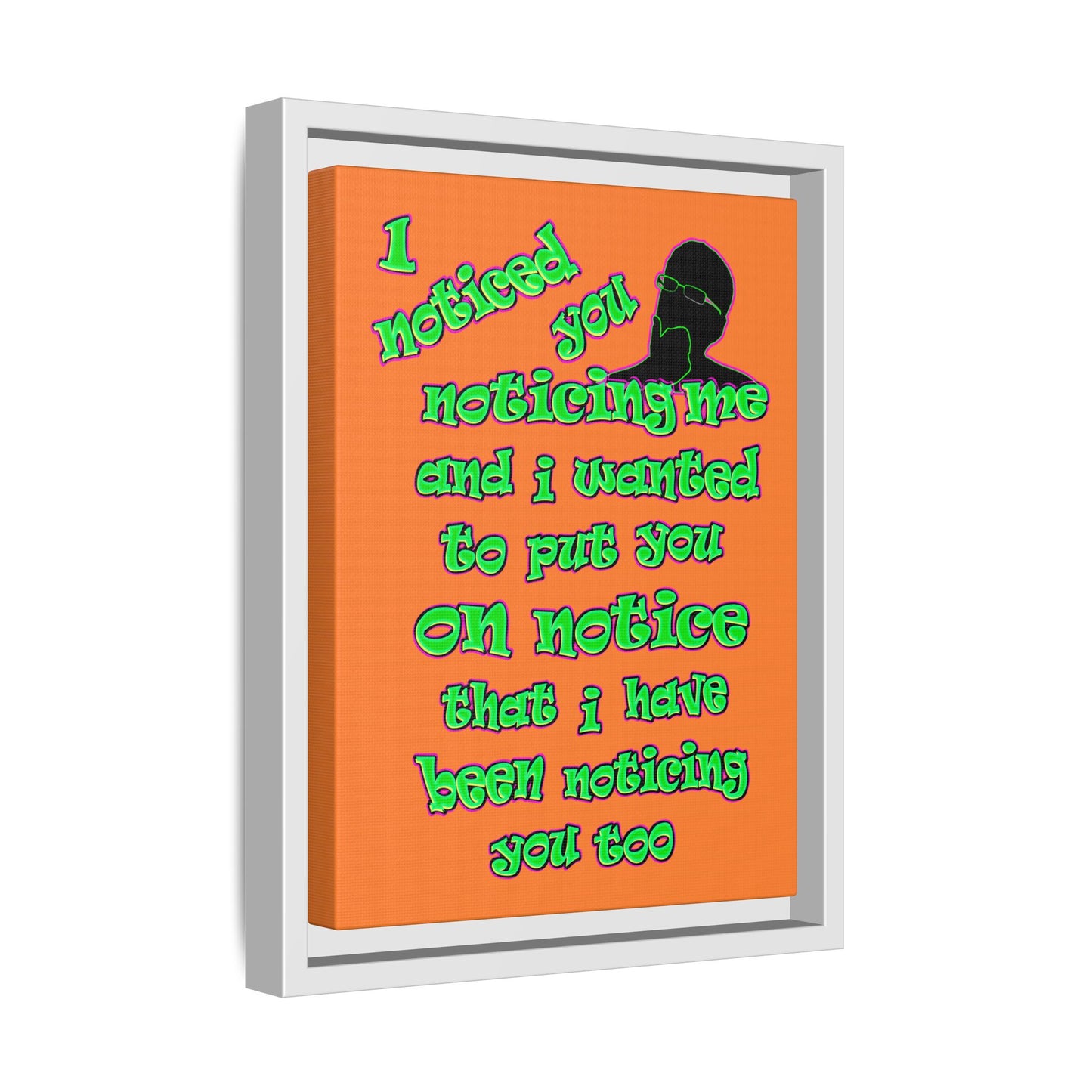 noticed you noticing - framed canvas art (crusta)