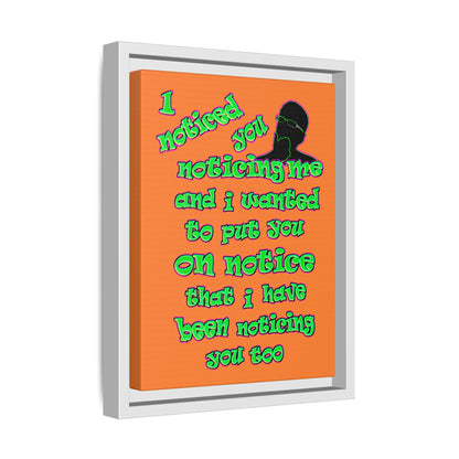 noticed you noticing - framed canvas art (crusta)