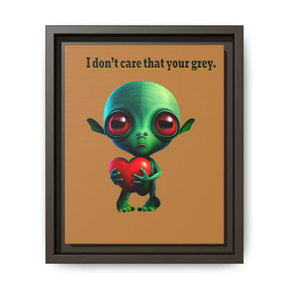 I don't care that your grey - framed canvas art (light brown)