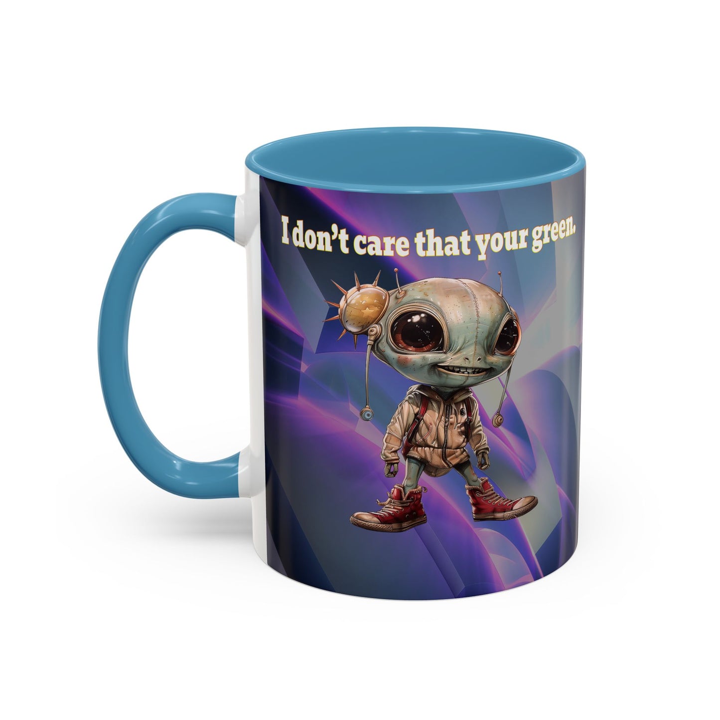 I don't care that your grey - Accent Mug (grey-pink wave)