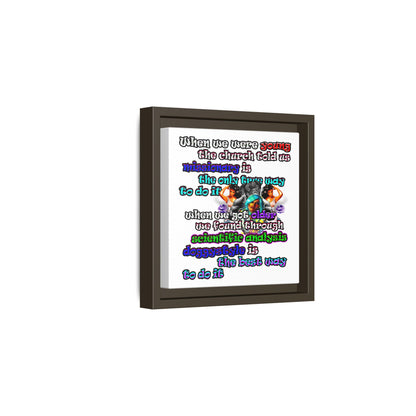 doggystyle - framed canvas art (white)