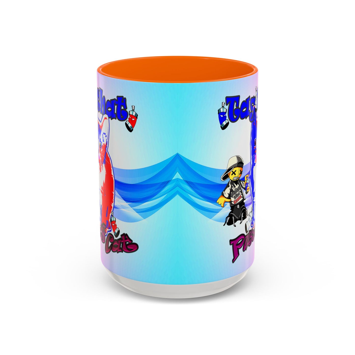tag that - Accent Mug (light blue-pink wave)