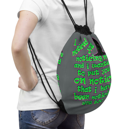 noticed you noticing - Drawstring Bag (dark grey)