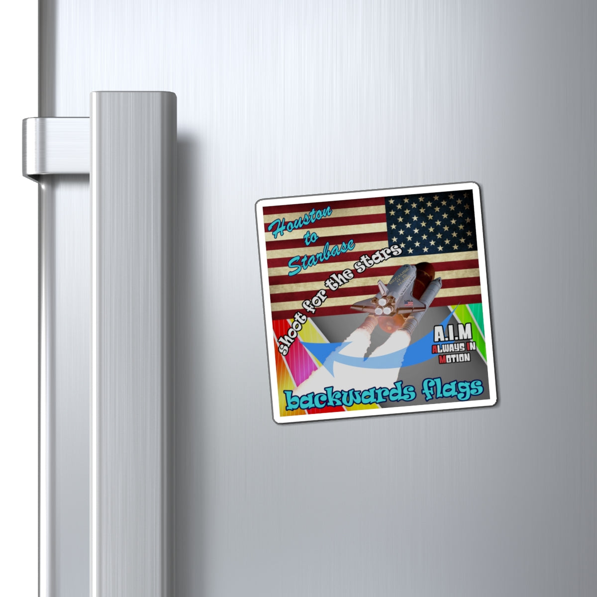 shoot for the stars - Magnets - (rainbow split)