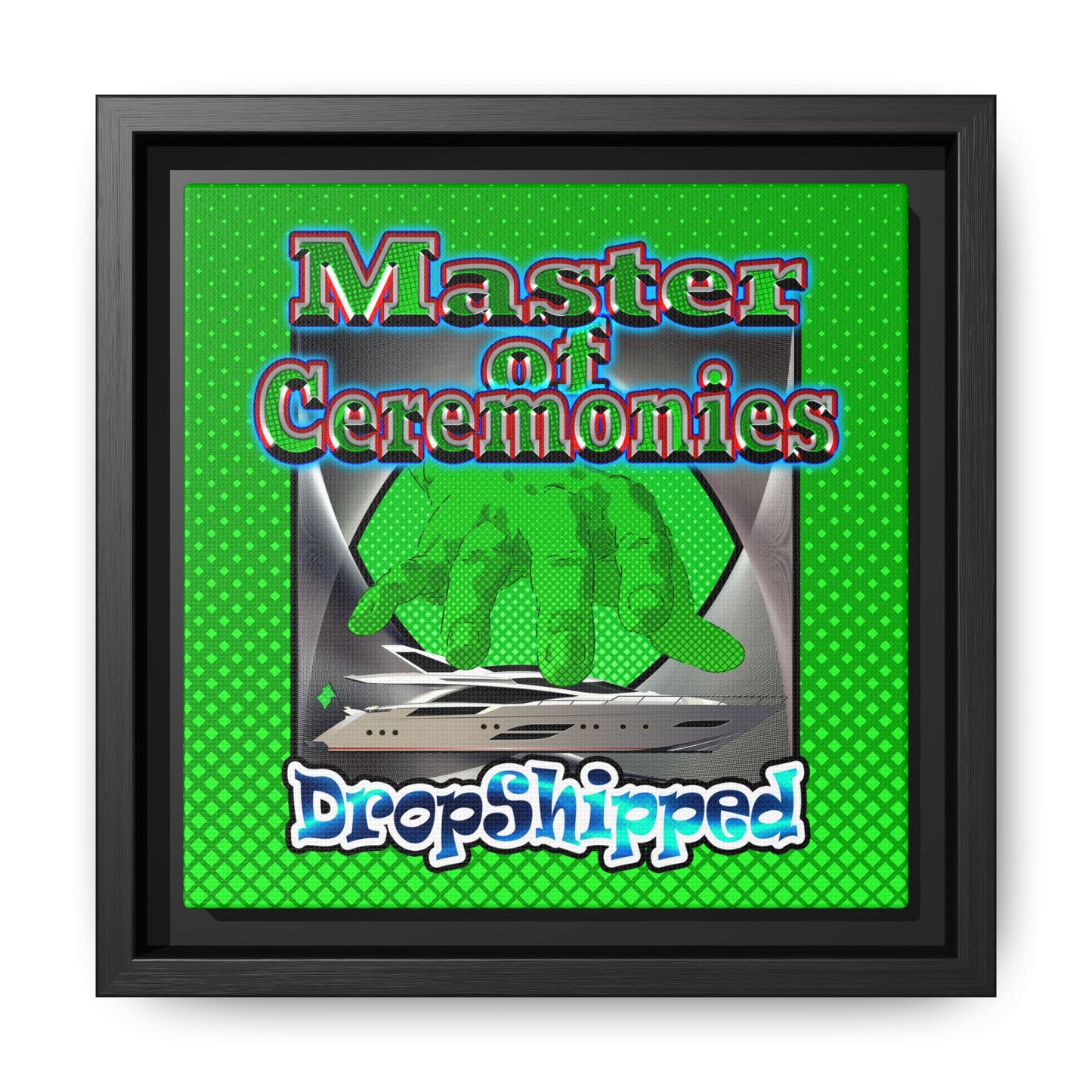 logo - framed canvas art (logo green)
