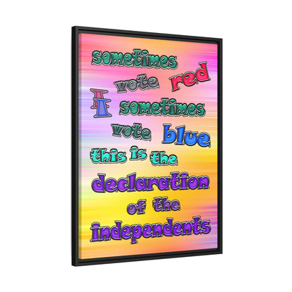 declaration of the independents - framed canvas art (color blur)
